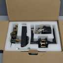 Keyless Entry Door Lock deadbolt with Handle Set- Front Door Fingerprint Smart Locks with 2 Lever Handles-Keypad Code Deadbolt -App Control, Auto Lock, Easy to Install (K10 black)