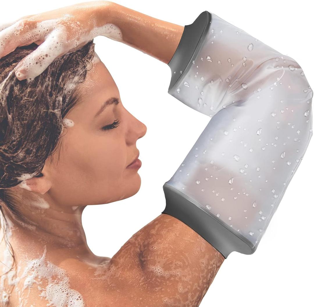 PICC Line Shower Cover, PICC Line Covers for Upper Arm, Reusable IV&PICC Line Sleeve, Waterproof Cast Covers for Shower Arm Sleeve Protector for Chemotherapy Broken Elbow Bandage Dressing Wound (Small(Pack of 1))