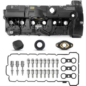 Engine Valve Cover Compatible with 2006-2013 BMW 125i 128i 130i 323i 328i xDrive 328xi 525i 528i xDrive 528xi 530i X3 X5 Z4, E60 E70 E82 E83 E84 E89 E90 E92 L6 3.0L/2.5L Replace 11127552281