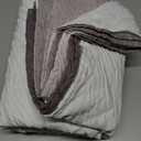 MitoVilla Grey Ombre Fabric Shower Curtain 72 x 78, Farmhouse Long Modern Geometric Cloth Shower Curtain for Bathroom Decor, Luxury Marble Textured, 78 inch Long