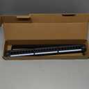 24 Port RJ45 Patch Panel Cat6 Feed Through, Coupler Network Panel 19 Inch, Inline Keystone Ethernet Patch Panel with Back Bar (Black)