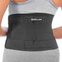 MUELLER Sports Medicine Adjustable Back Brace, Ideal for Upper and Lower Back Pain, Relief & Support for Men and Women, Strains, Sciatica, Scoliosis, Black (One Size)
