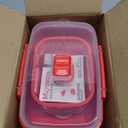 Sistema Microwave Food Storage Containers with Steam Release Vent, Dishwasher Safe Red