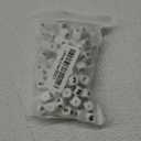 Amaney 250pcs Vowel Letter Beads A E I O U 66mm White Cube Acrylic Letter Beads for Jewelry Making Bracelets Necklaces Each 50 Pieces