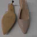 Womens Slingback Kitten Heels Pointed Toe Patent Leather Stiletto Heels Back-lace Casual Party Dress Work Lady Pumps 8.5