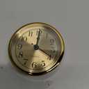 Hicarer 3-1/2 Inch (90 mm) Quartz Clock Fit-up/Insert with Arabic Numeral (Gold)