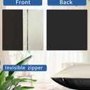 Christmas Leather Pillow Covers 20x20, Outdoor Waterproof Black and White Decorative Rectangle Pillow Covers, Modern Farmhouse Easy Clean Cushion Case for Living Room Couch Bed