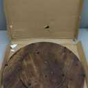 Lazy Susan Turntable Organizer for Table Top, 21 Round Wooden Lazy Susan for Cabinet Kitchen Countertop Pantry Dining Coffee Table for Condiments Spices, Rustic Bathroom Vanity Tray for Soap Candle