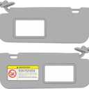 Driver & Passenger Side Sun Visor Both with Makeup Mirror Fit for Hyundai Accent 1E 2011 2012 2013 2014 2015 Replace 85210-1R000 85220-1R000 Front Left Right Protection Shade Sunshade Gray