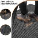 100pointONE Front Door Mat, Heavy Duty Indoor Outdoor Doormat, 72" x 24" Low Profile Outdoor Mats for Home Entrance, Stain and Fade Resistant Welcome Mat Ideal for High Traffic Area, Dark Gray