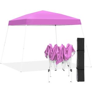 GDY Outdoor 8x10 Ft Pop Up Canopy Tent,Portable Instant Folding Shelter Gazebos, Patio Canopy with Carrying Bag, Pink