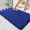 OLANLY Thick Memory Foam Bath Mat Rug 36x24, Extra Soft Absorbent Bathroom Rug, Quick Dry Bath Mats, Non-Slip, Machine Washable Carpet for Bathroom, Tub and Shower, Home Decor Accessories, Royal Blue