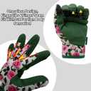 Thorn Proof&Puncture Resistant Gardening Gloves with Grip,Garden Glove for Women, Leather Yard Work Gifts (Medium, 1 Pair Per Pack-green+2florals)