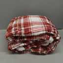 blunique Heated Blanket Electric Throw 50''x60''Ultra Soft Plaid Flannel Fast Heating Electric Blanket with 10 Heat Levels & 10 Hrs Auto Off, ETL Certified, Keep Warm in Couch Bed Office (Red)