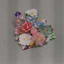 6Pcs Flower Clips Set Hair Accessories for Little Girls, Floral Hair Bow for Baby Toddlers Teen Girls Gifts (Flower Style-E)