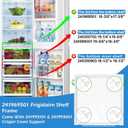 UPGRADED 241969501 Refrigerator Shelf Frame Compatible with Frigidaire Shelf Replacement Parts Crisper Drawer Pan Cover with 241993101 & 241993001 Crisper Cover Support LFSS2612TF0, FFSS2615TS0 Shelf