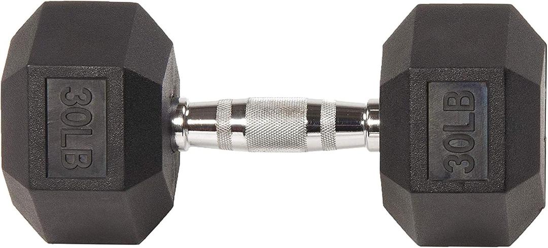 Hex Dumbbells Rubber Coated Hand Weights Pairs for Exercises and Fitness, Pairs 30 LBS