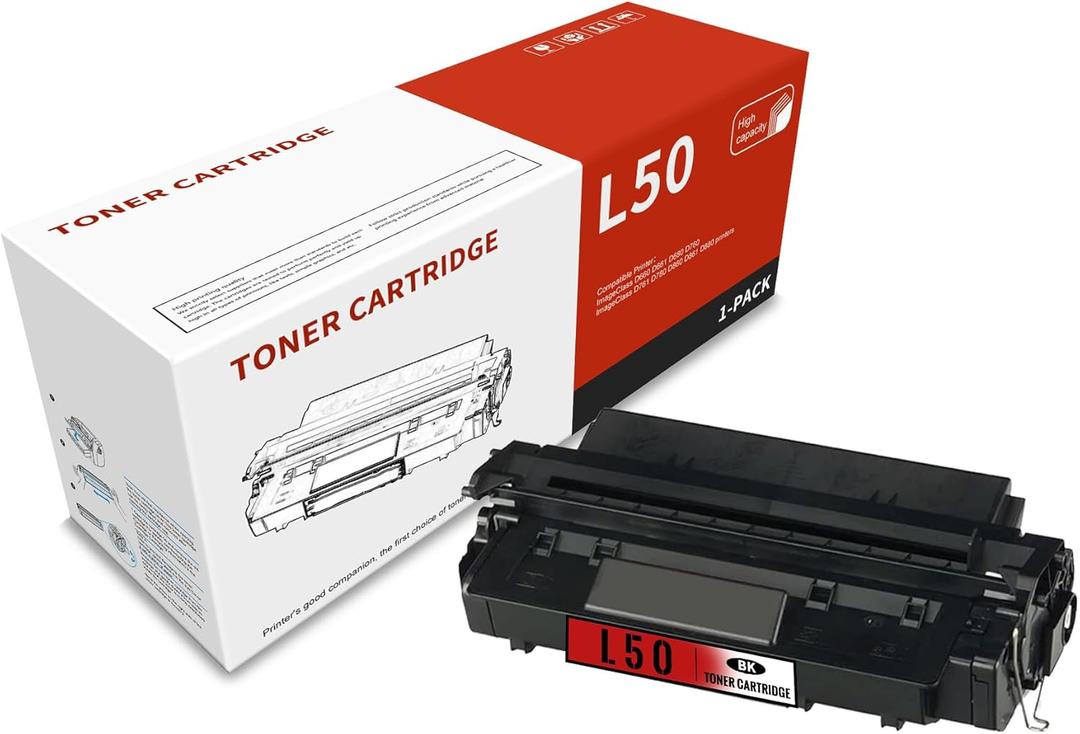 1-Pack Black L50 6812A001 High Yield Toner Cartridge Compatible for Canon L50 6812A001 ImageClass D660 D661 D680 D760 D761 D780 D860 D861 D880 Printer (Pages up to 6,000 Page )