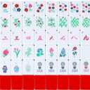 American Mahjong Sets 160 Mahjong Tiles Acrylic Engraved Mah Jong Ideal for Home & Party Games (Stylish, Red)