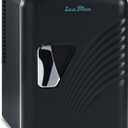 Iceblue Mini Fridge, Retro 4 Liter /6 Cans Mini Skincare Fridge, AC Plug & 12V Car Charger Mini Makeup Fridge, Compact & Portable 4A Cooling Tiny Fridge for Bedroom, Car, Office, Dorm, Gift - Black