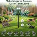 Ultrasonic Deer Repellent Devices 2 Packs , 2026 Upgrade Solar Animal Repeller with Motion Sensor & LED Lights, Waterproof Cat Deterrent Outdoor, Effective Repel Deer, Coyote, Raccoon, and Dog