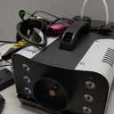 1200W RGB Fog Machine, 6 Colorful LED Lights for Smoke Machine Indoor/Outdoor Use, Perfect for Parties, Weddings, and Stage Effects (Silver)