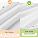 Seenus Waterproof Soft Microfiber Shower Curtain TPU Backed Lightweight, White Washable Fabric Shower Curtain Liner with 2 Large Magnets, 72 x 72 Inch Hotel Quality 2in1 Cloth Bathroom Shower Curtain