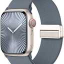 Stretchy Band with Magnetic Clasp Compatible for Apple Watch Bands Women Men 38mm 40mm 41mm 42mm 44mm 45mm 46mm 49mm, Nylon Sport Solo Loop for iWatch Series 11/10/9/8/7/6/SE/5/4/Ultra 3 2 1