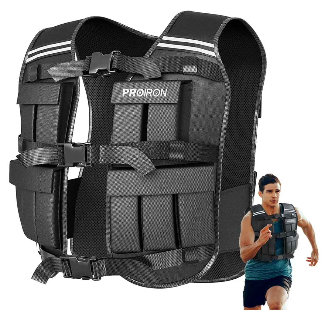 PROIRON Adjustable Weighted Vest 22LB/44LB,1LB/2LB Increment,Fully Adjustable Weight Vest for Men Women, Body Weight Vest for Running Workout Walking Boxing Strength Training Fitness Cardio, Weight Loss,Home Gym Equipment