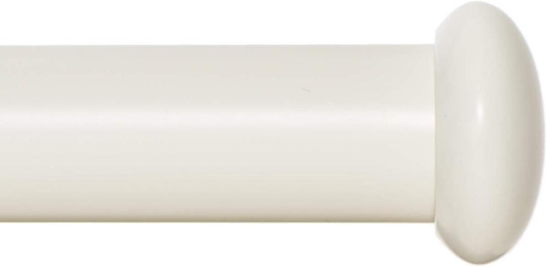 Ivilon Adjustable Window Curtain Rod - Heavy-Duty, Ideal for Living Room, Bedroom - Easy Install, Ivory 28-48 Inch