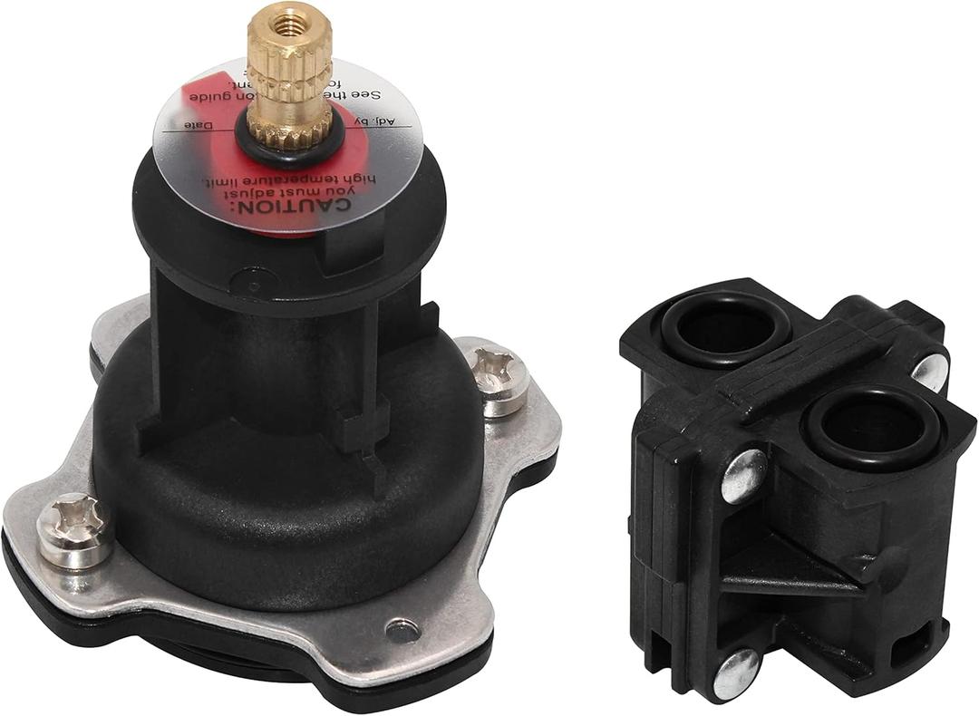 GP76851 Mixer Cap and Pressure Balancing Unit (Shower) Parts Cartridge Compatible with Kohler Rite-Temp and 1/2" Shower Valve GP500520 and GP77759 Parts (Black)