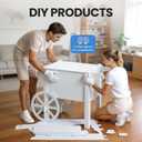 imprsv Candy Cart, Tool-Free Assembly Dessert Cart PVC Candy Cart with Wheels for Party Birthday Decor