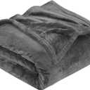 Utopia Bedding Fleece Blanket Queen Size Grey 300GSM Luxury Anti-Static Fuzzy Soft Microfiber Bed Blanket (90x90 Inch) (Queen (90x90 Inch))