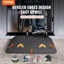 VEVOR 3.5" Rise Threshold Ramp Doorway, Recycled Rubber Power Wheelchair Ramp 3 Feet Long, 33069Lbs Load Capacity, Non-Slip Surface Rubber Solid Threshold Ramp for Wheelchair and Scooter