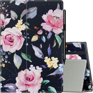 ANNAPRO Case for Amazon Kindle Fire HD 10 Tablet (13th/11th Generation, 2023/2021 Release) & Fire HD 10 Plus Tablet - Slim Folding Stand Folio Cover with Auto Wake/Sleep and Hand Strap, Peony (Peony)