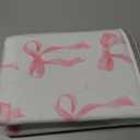 Coquette Pink Bow Runner Rug 2 x 6 ft Large Pink Bow Soft Washable Rug with Non Slip, Low Pile Stain Resistance Carpet for Entryway Hallway Kitchen Laundry Living Room