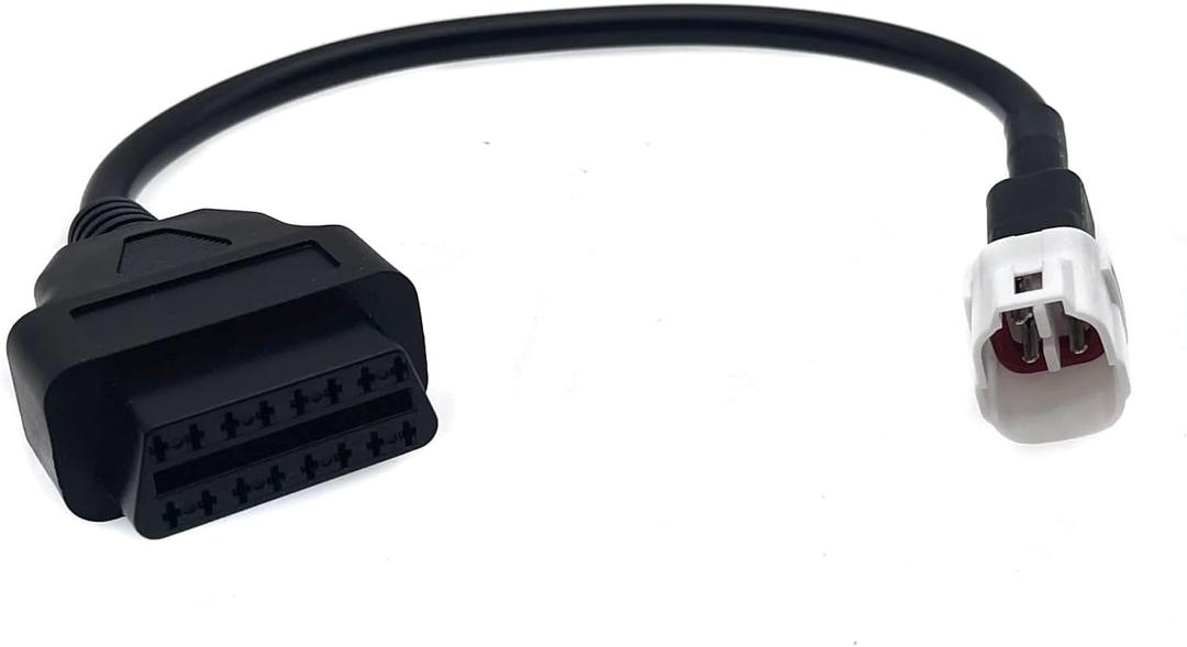 Obd2 Diagnostic Cable - 4 Pin to Obd2 Adapter Connector for Motorcycle Scanner, Compatible with MT10 FZ10 XSR 900 MT09 XSR700 MT07 FJR 1300 R1 R6 XT1200ZE TMAX 530