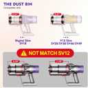 Dust Bin Compatible with Dyson SV30 SV46 SV20 V12 Detect Slim/SV18 V10 Digital Slim Vacuum Cleaner Canister Attachment Parts, Release Bin Compatible with Dyson Cordless Vacuum Part No.965272-01