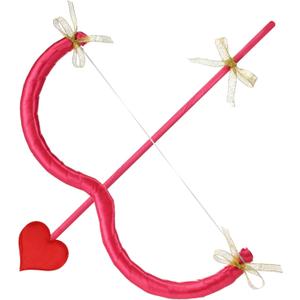 Leitee Cupid Bow and Arrow Set Halloween Cupid Costume Accessories Women Cosplay Supply for Halloween Adult (Rose Red)