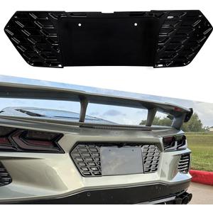 Rear License Plate Frame for Corvette C8 Z51 Coupe HTC Stingray 2020 2021 2022 2023 2024 2025 2026,Not for Z06,License Plate Cover (Style A)