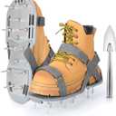 Lawn Aerator Shoes for Grass - Pre-Assembled Grass Aerator Shoes for Lawn - Soil Yard Aerator Tool for Aerating Patio Garden, Gray, Medium Size
