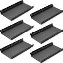 6 PCs Inch Slatwall Shelves, 13X6 Inch Metal Slat Wall Shelves Accessories, Heavy Duty Slatwall Shelf, Retail Display for Storage and Organization, Black