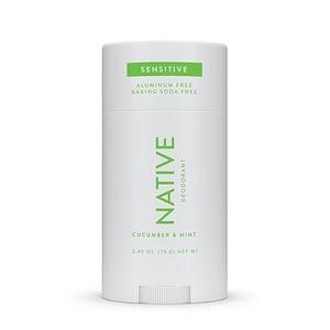 Native Sensitive Deodorant Contains Naturally Derived Ingredients, 72 Hour Odor Control | Deodorant for Women & Men, Aluminum Free with Baking Soda, Coconut Oil and Shea Butter, Cucumber & Mint