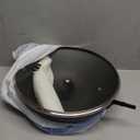 Wok, 13 Inch carbon steel woks & stir-fry pans nonstick, Pre-Seasoned 5.8QT Flat Bottom Chinese Wok Paella Pan with lid, Carbon Steel Cookware, Compatible with All Cooktops