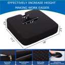 Extra Thick Office Chair seat Cushion, Back and Hip Pads, Non-Slip seat Cushion for Long Hours in wheelchairs/Cars and Dining Chairs. (Black)