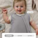 Yoofoss Rayon Made from Bamboo Baby Sleep Sack 0-6 Months TOG 0.5 Baby Wearable Blanket, Super Soft Infant Toddler Sleeping Sack 2-Way Zipper, Grey&Animals