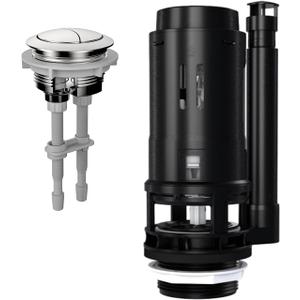 R&T 3-Inch Dual Flush Valve with Top Push Button Toilet Repair Kit Inside Tank dual flush valve replacement kit for 2-piece Toilet, Quick Fix Toilet Leaking, Running Water and Ghost Flush A2422M
