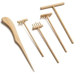 5 Packs Mini Zen Garden Accessories for Desk, Small Hand Rake for Gardening, Rock Sand Tray Tools, Desktop Decor