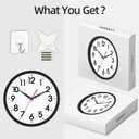 AKCISOT Wall Clock 10 Inch Silent Non-Ticking Modern Clocks Battery Operated - Analog Small Classic for Office, Home, Bathroom, Kitchen, Bedroom, School, Living Room(Black)