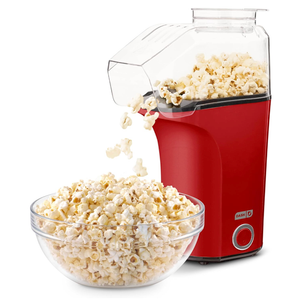 DASH Fresh Pop Popcorn Maker  OilFree, Air Popcorn Popper  With Measuring Cup & Recipe Guide  Perfect for Movie Nights  16 Cups, Red